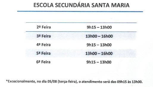 Horário SA Ago25