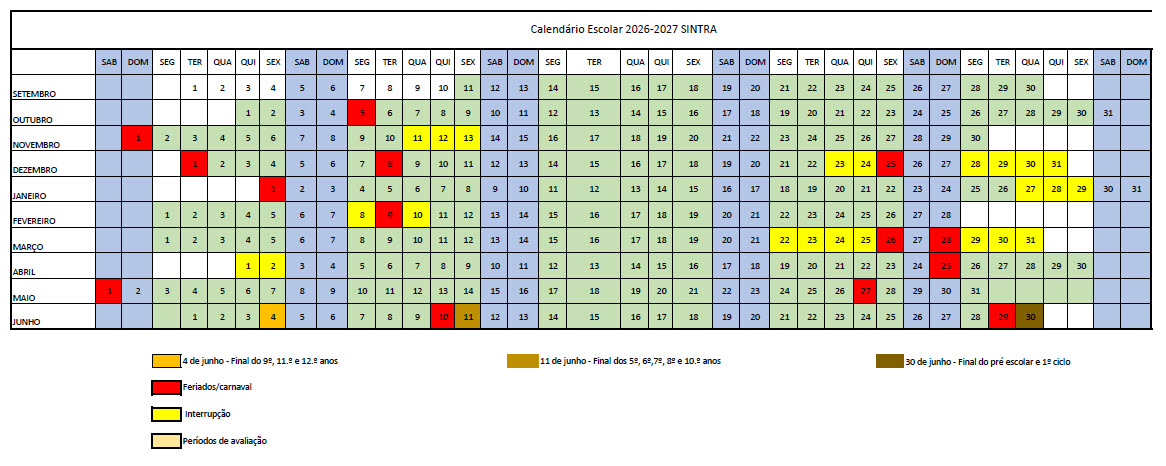Calendário Escolar AGML
